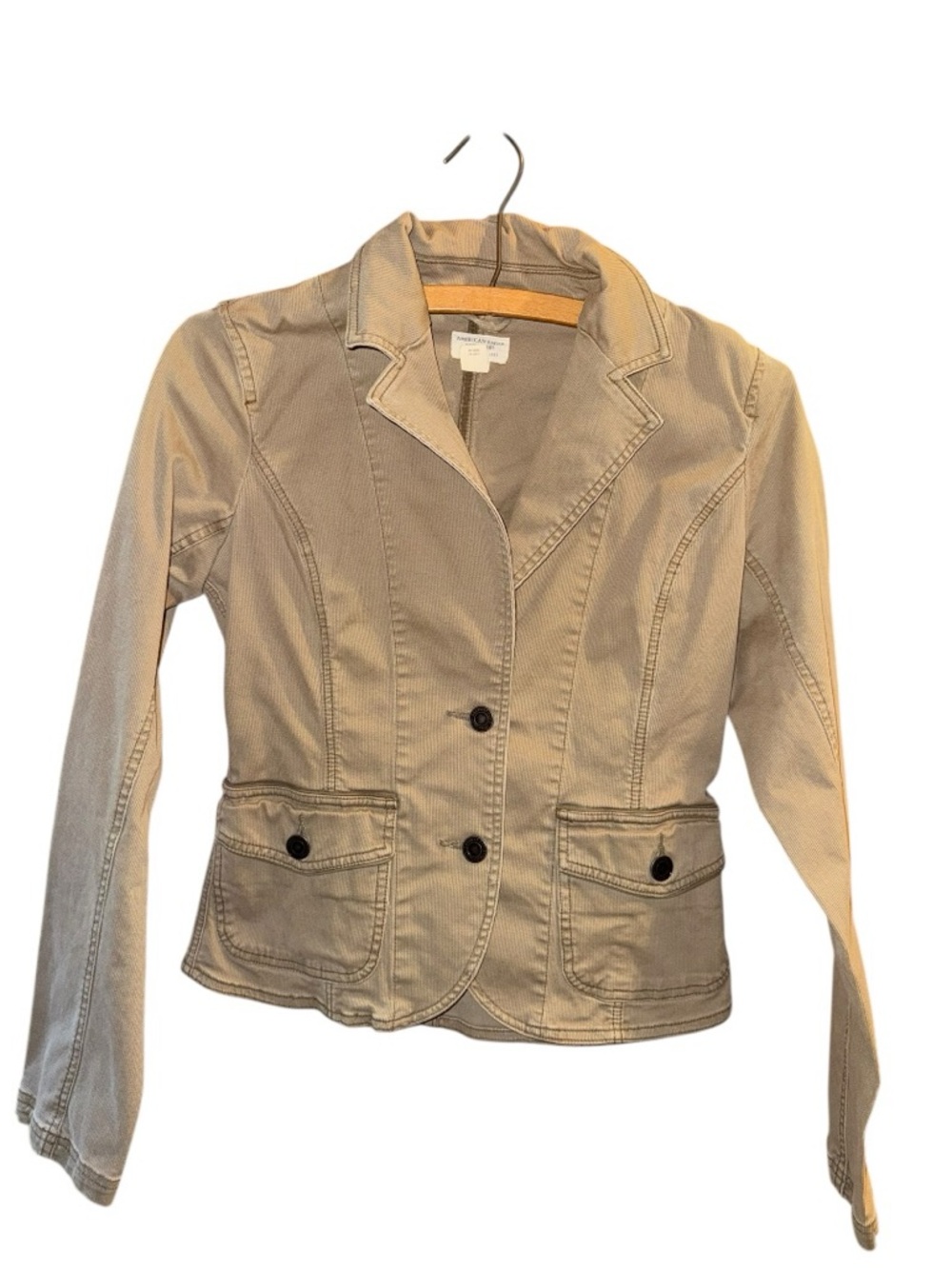 American Eagle Outfitters Women's Tan Tailored Blazer Jacket